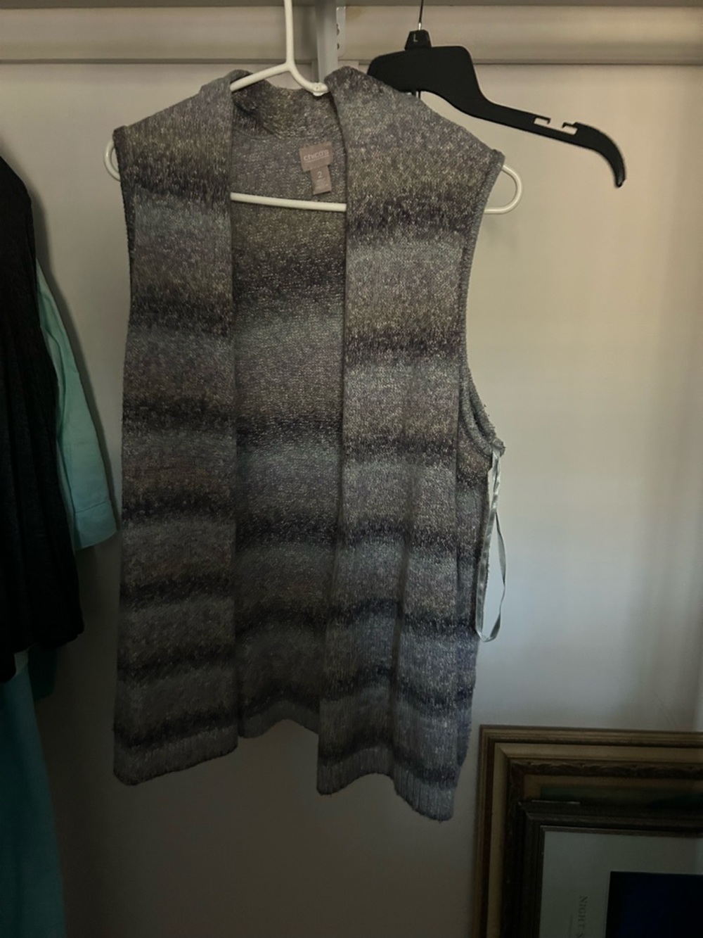 Chico’s Size 2 Sleeveless Duster